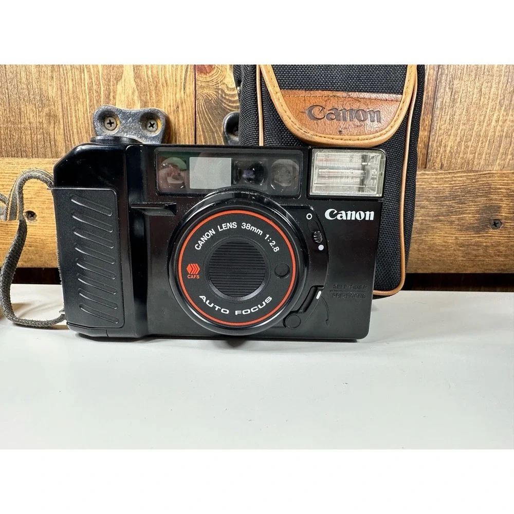 Canon Sure Shot Film Camera 38mm Lens 1:2.8‎ Auto Focus With Case & Strap PARTS